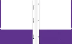 Office DepotĀ® Brand 2-Pocket School-Grade Paper Folder with Prongs, Letter Size, Purple