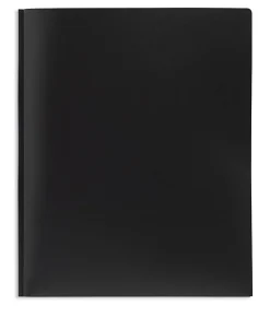Office Depot® Brand 2-Pocket School-Grade Poly Folder with Prongs, Letter Size, Black