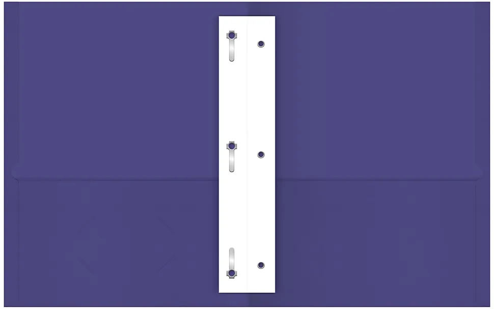 Office Depot® Brand 2-Pocket Textured Paper Folders With Prongs, Violet, Pack Of 10