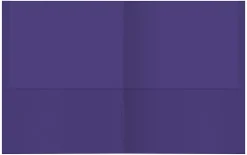 Office Depot® Brand 2-Pocket Textured Paper Folders, Violet, Pack Of 10