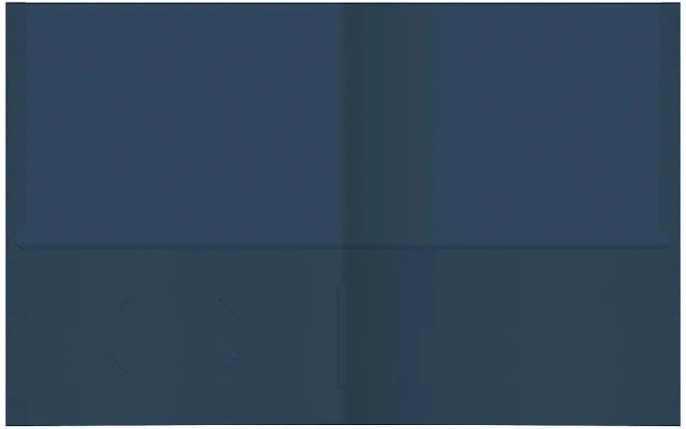 Office Depot® Brand 2-Pocket Textured Paper Folders, Dark Blue, Pack Of 25