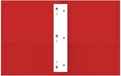 Office Depot® Brand 2-Pocket Textured Paper Folders With Prongs, Red, Pack Of 10
