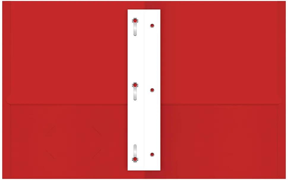Office Depot® Brand 2-Pocket Textured Paper Folders With Prongs, Red, Pack Of 10