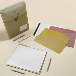 Office DepotĀ® Brand 7-Pocket Vertical Expanding File, Letter Size, Olive Dust