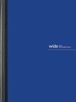 Office Depot® Brand Poly Composition Book, 7-1/2" x 9-3/4", Wide Ruled, 80 Sheets, Blue
