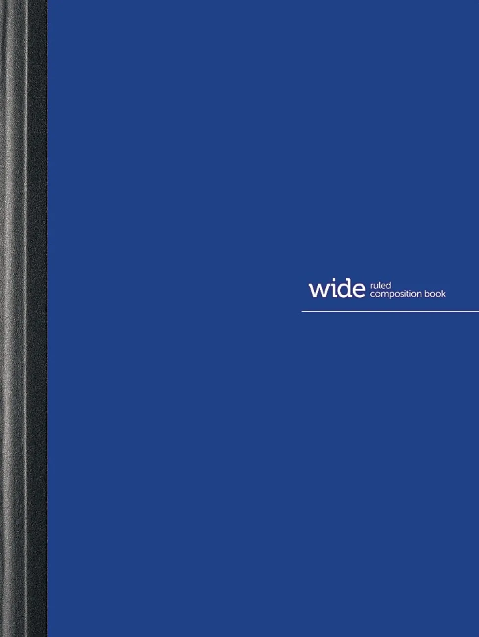 Office Depot® Brand Poly Composition Book, 7-1/2" x 9-3/4", Wide Ruled, 80 Sheets, Blue