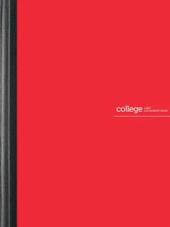 Office Depot® Brand Poly Composition Book, 7-1/2" x 9-3/4", College Ruled, 80 Sheets, Red