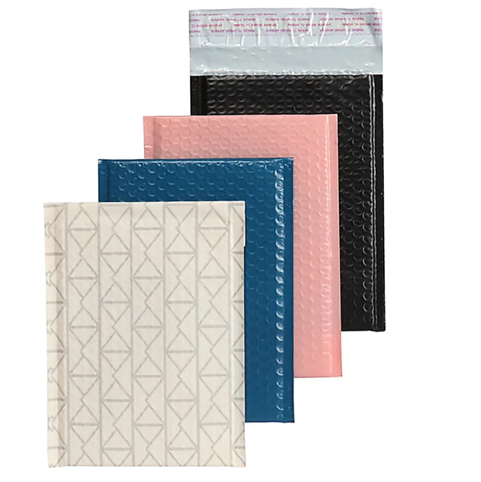 Office Depot® Brand Poly Fashion Bubble Mailer, #0, 6 1/2" x 9", Assorted Colors