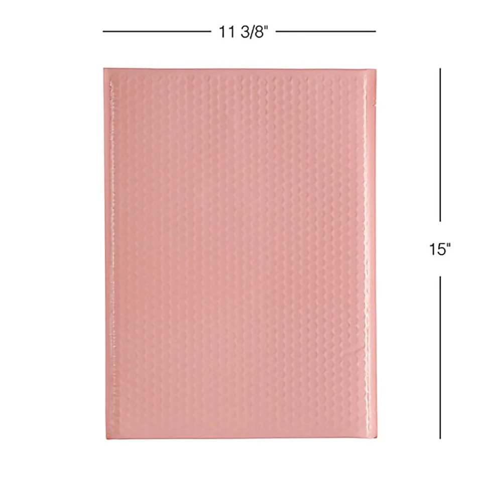 Office Depot® Brand Poly Fashion Bubble Mailer, #5, 10 1/2" x 15", Assorted Colors