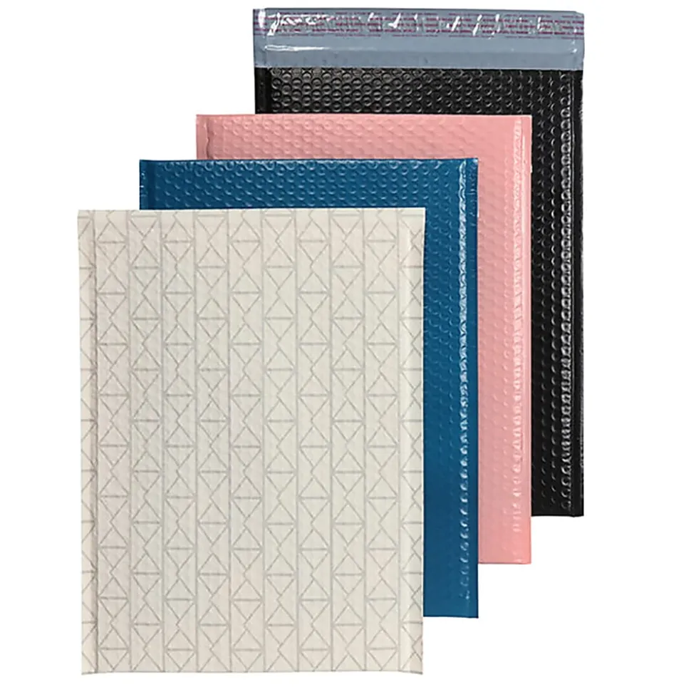 Office Depot® Brand Poly Fashion Bubble Mailer, #5, 10 1/2" x 15", Assorted Colors