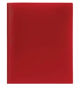Office DepotĀ® Brand Poly 2-Pocket Portfolio With Fasteners, Red