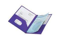 Office DepotĀ® Brand Poly 2-Pocket Portfolio With Fasteners, Purple