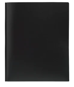 Office DepotĀ® Brand Poly 2-Pocket Portfolio With Fasteners, Black