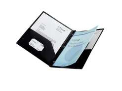 Office Depot® Brand Poly 2-Pocket Portfolio With Fasteners, Black