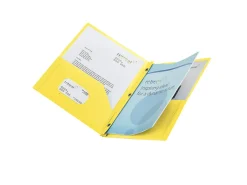 Office DepotĀ® Brand Poly 2-Pocket Portfolio With Fasteners, Yellow