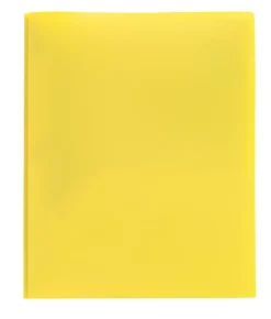 Office Depot® Brand Poly 2-Pocket Portfolio With Fasteners, Yellow