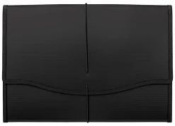 Office DepotĀ® Brand Polypropylene Expanding File, 13 Pocket, Expansion 3-1/2", 8 1/2" x 14", Legal, Black, Pack of 1