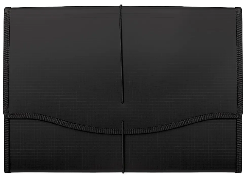 Office Depot® Brand Polypropylene Expanding File, 13 Pocket, Expansion 3-1/2", 8 1/2" x 14", Legal, Black, Pack of 1