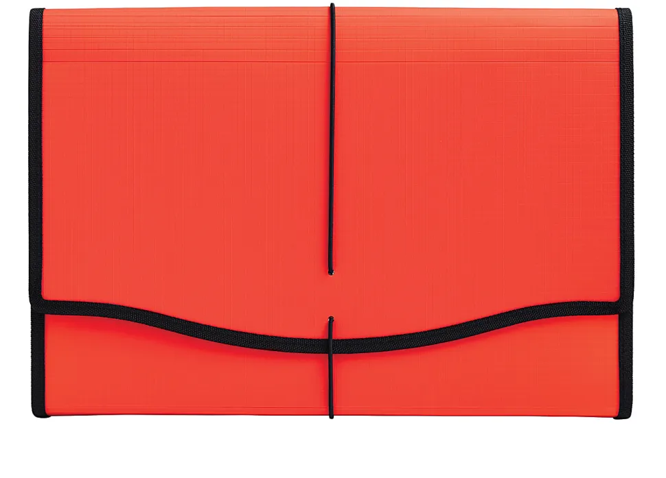 Office Depot® Brand Polypropylene Expanding File, 13 Pocket, Expansion 3-1/2", 8 1/2" x 14", Legal, Red, Pack of 1