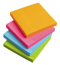 Office Depot® Brand Pop Up Sticky Notes, With Storage Tray, 3" x 3", Assorted Vivid Colors, 100 Sheets Per Pad, Pack Of 24 Pads