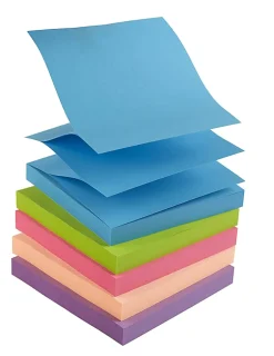 Office Depot® Brand Pop-Up Sticky Notes, 3" x 3", Assorted Neon Colors, 100 Sheets Per Pad, Pack Of 12 Pads