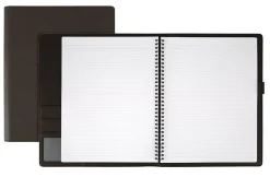 Office Depot® Brand Premium Folio Notebook, 8 1/2" x 11", 1 Subject, Narrow Ruled, 120 Pages (60 Sheets), Black