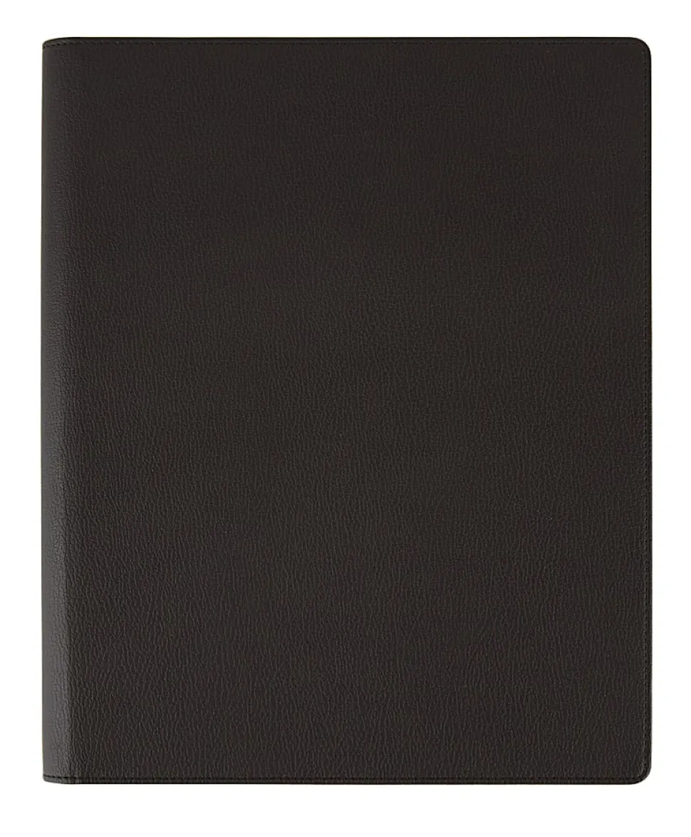 Office Depot® Brand Premium Folio Notebook, 8 1/2" x 11", 1 Subject, Narrow Ruled, 120 Pages (60 Sheets), Black