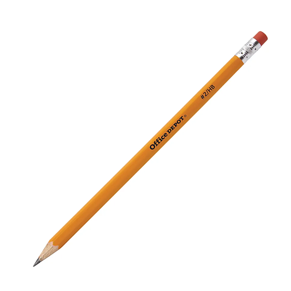 Office Depot® Brand Presharpened Wood Pencils, #2 Medium Soft Lead, Yellow, Pack Of 24 Pencils