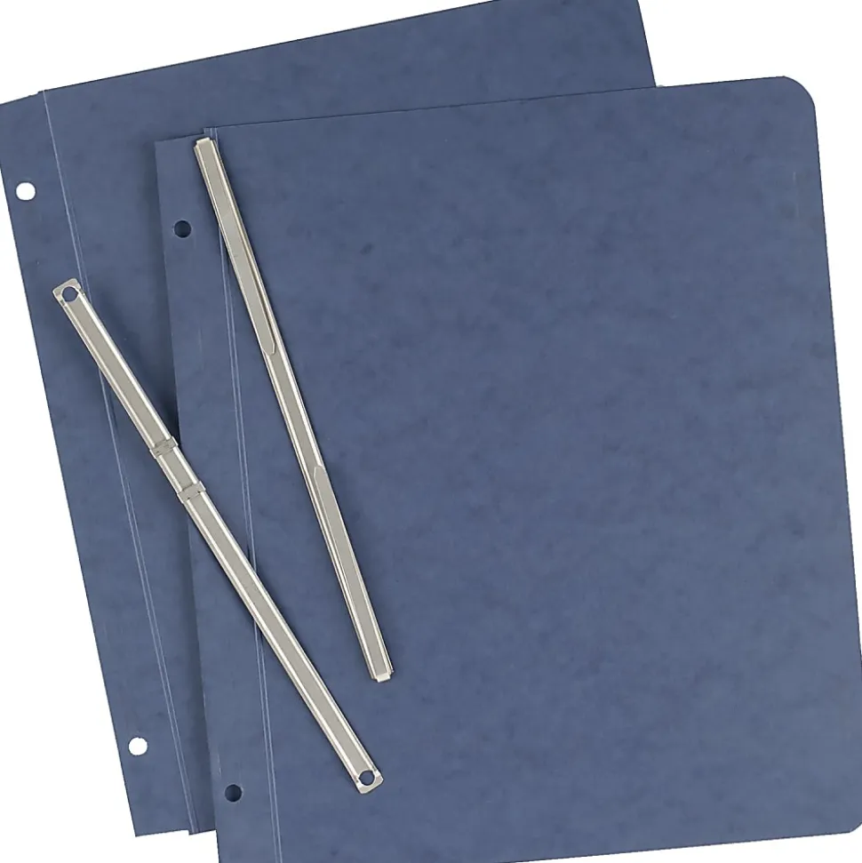 Office Depot® Brand Pressboard Report Covers With Fasteners, 50% Recycled, Dark Blue, Pack Of 5