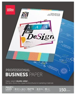 Office Depot® Brand Professional Business Paper, Matte, Double-Sided, Letter, White, Pack Of 150 Sheets