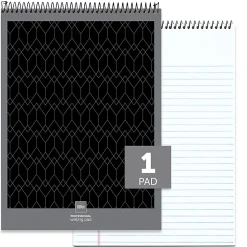 Office DepotĀ® Brand Professional Top Wirebound Writing Pad, 8-1/2" x 11-3/4", Legal/Wide Ruled, 70 Sheets, White