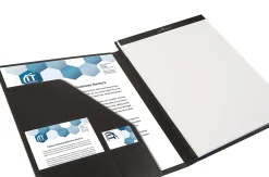 Office Depot® Brand Professional Legal Pad With Privacy Cover, 8-1/2" x 11", Narrow Ruled, White, 100 Pages (50 Sheets), Black