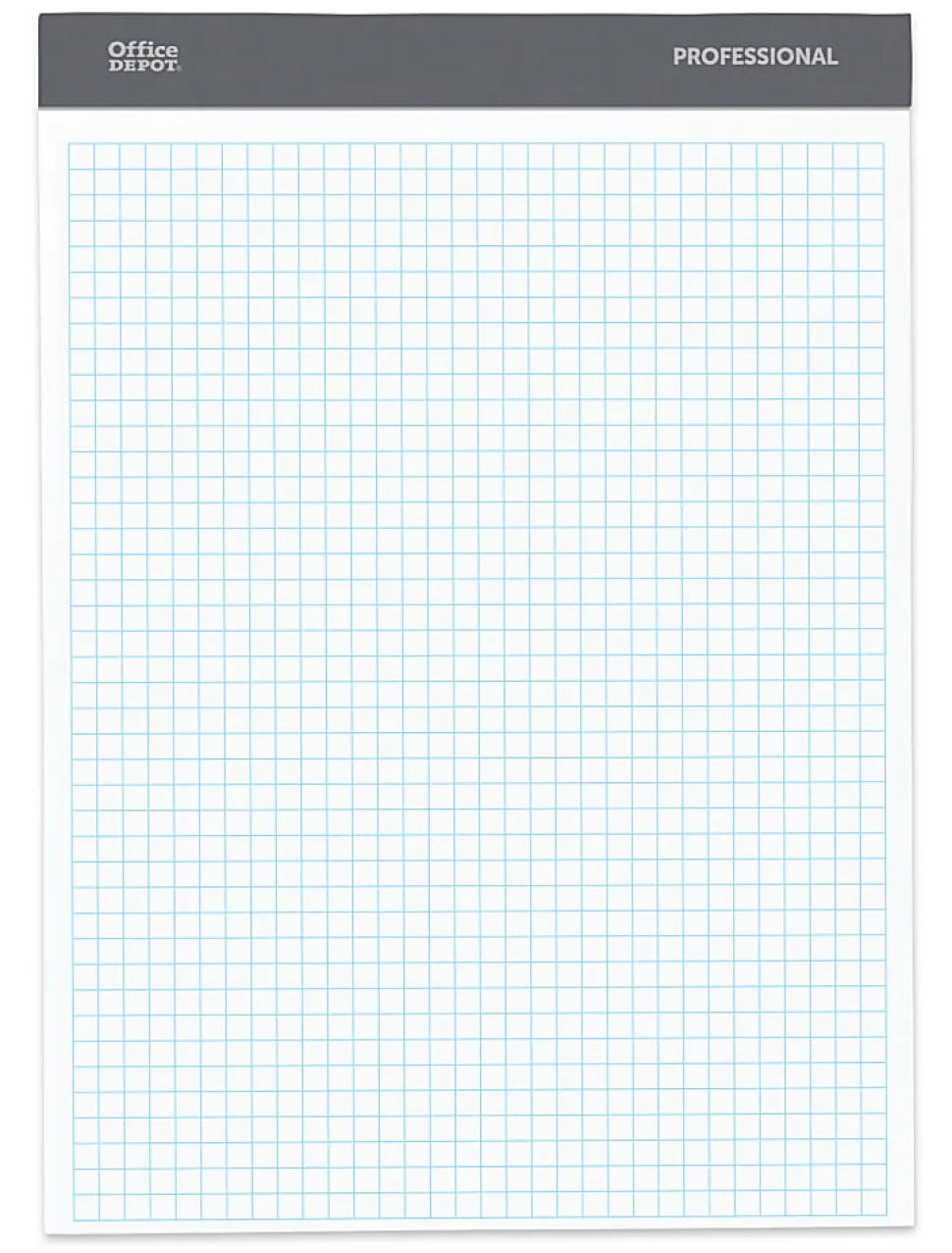 Office Depot® Brand Professional Quad Pad, 8-1/2" x 11-3/4", Dual-Sized Quadrille Ruled (4" x 4", 5" x 5"), 100 Sheets, White