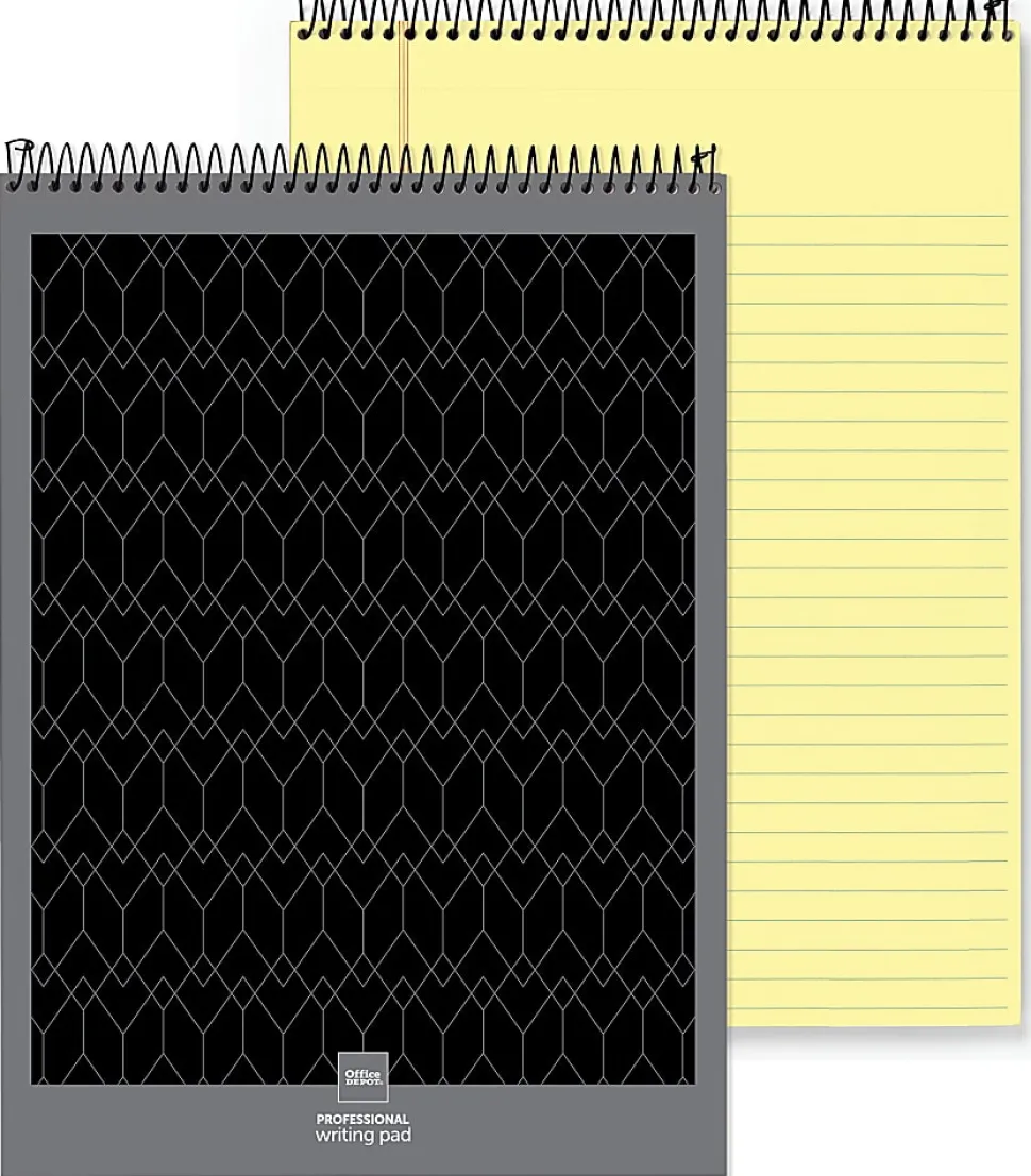 Office Depot® Brand Professional Writing Pads, 8-1/2" x 11-3/4", Legal/Wide Ruled, White, 100 Sheets