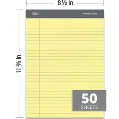 Office Depot® Brand Professional Writing Pads, 8-1/2
