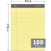 Office Depot® Brand Professional Writing Pads, 8-1/2" x 11-3/4", Legal/Wide Ruled, Canary, 100 Sheets
