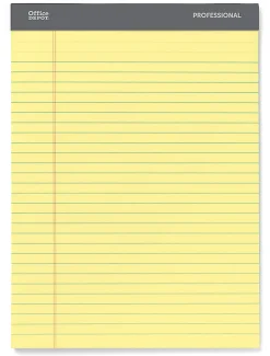 Office Depot® Brand Professional Writing Pads, 8-1/2