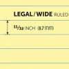 Office Depot® Brand Professional Writing Pads, 8-1/2" x 14", Legal/Wide Ruled, 50 Sheets, Canary, Pack Of 4