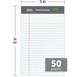 Office Depot® Brand Professional Writing Pads, 5
