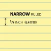 Office Depot® Brand Professional Writing Pads, 5" x 8", Narrow Ruled, 50 Sheets, 100% Recycled, Canary, Pack Of 6