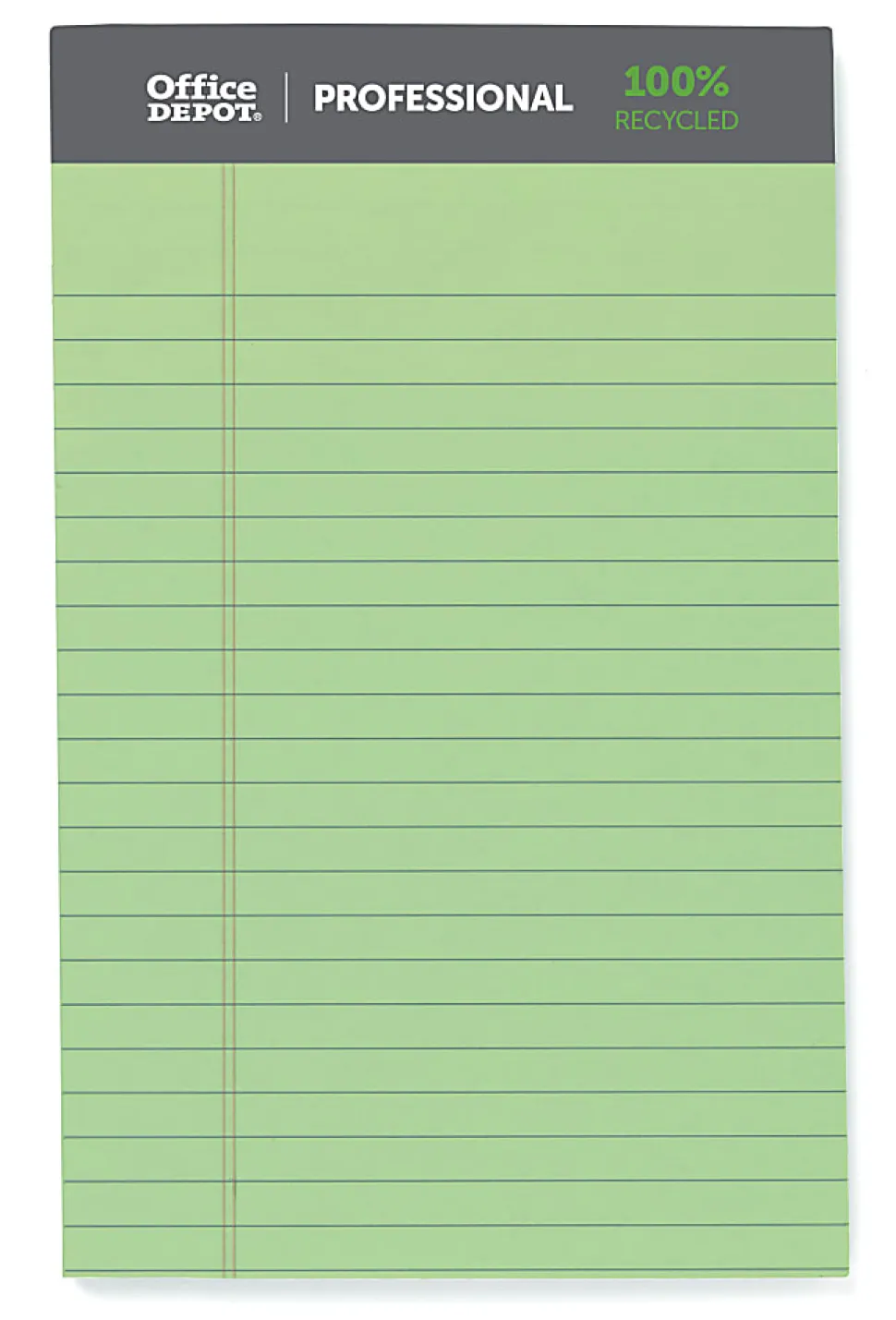 Office Depot® Brand Professional Writing Pads, 5" x 8", Narrow Ruled, Assorted Colors, 50 Sheets, Pack Of 6