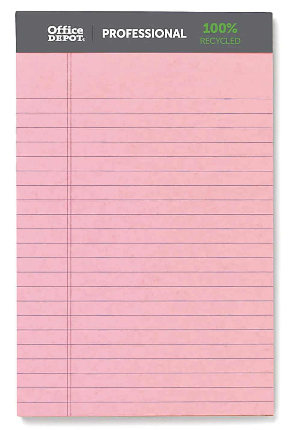 Office Depot® Brand Professional Writing Pads, 5" x 8", Narrow Ruled, Assorted Colors, 50 Sheets, Pack Of 6