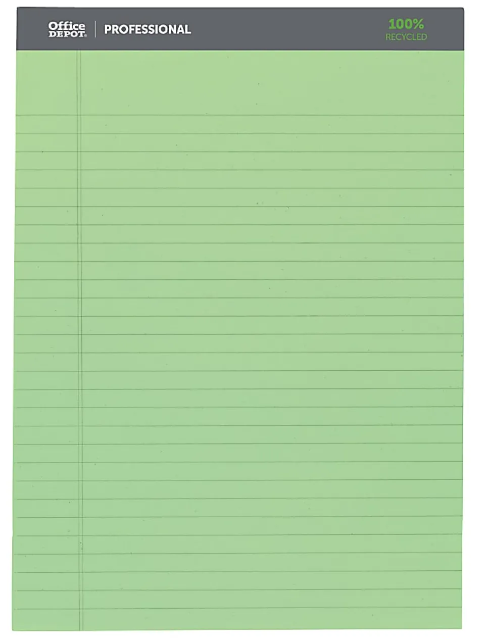 Office Depot® Brand Professional Writing Pads, 8-1/2" x 11-3/4", Legal/Wide Ruled, 50 Sheets, Assorted Colors, Pack Of 3