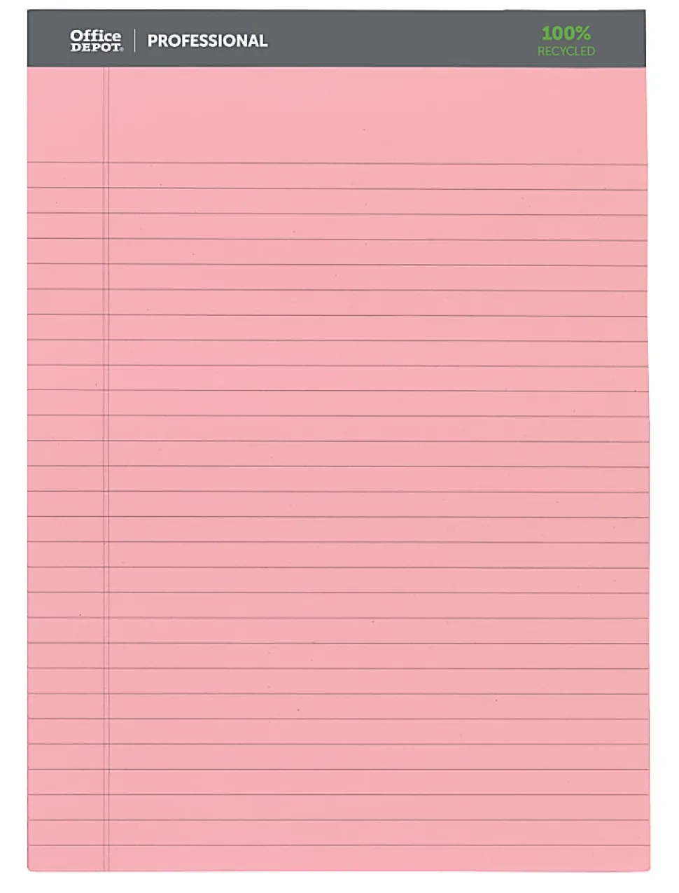 Office Depot® Brand Professional Writing Pads, 8-1/2" x 11-3/4", Legal/Wide Ruled, 50 Sheets, Assorted Colors, Pack Of 3