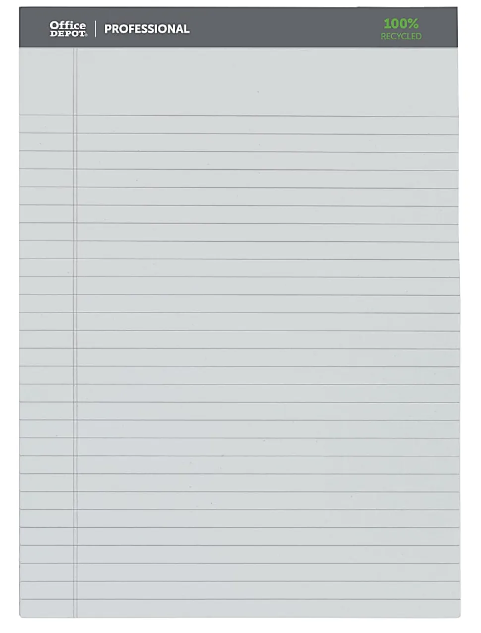 Office Depot® Brand Professional Writing Pads, 8-1/2" x 11-3/4", Legal/Wide Ruled, 50 Sheets, Assorted Colors, Pack Of 3