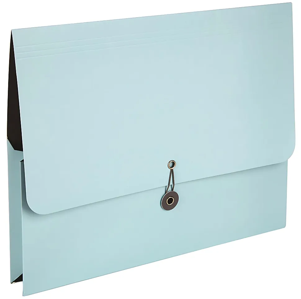 Office Depot® Brand Project Folder, Letter Size, 1-1/4" Expansion, Blue Geometric, Set Of 1 Project Folder With 6 File Folders