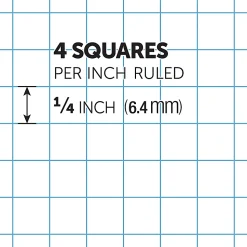 Office Depot® Brand Quadrille Pads, 4 x 4 Squares/Inch, 50 Sheets, White, Pack Of 6