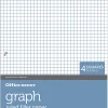 Office Depot® Brand Quadrille-Ruled Notebook Filler Paper, 8" x 10 1/2", White, Pack Of 80 Sheets