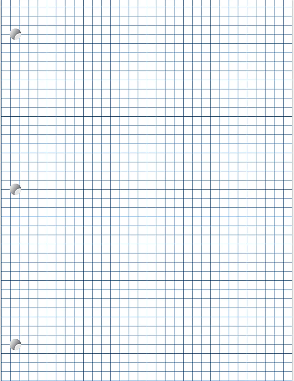 Office Depot® Brand Quadrille-Ruled Notebook Filler Paper, 8" x 10 1/2", White, Pack Of 80 Sheets