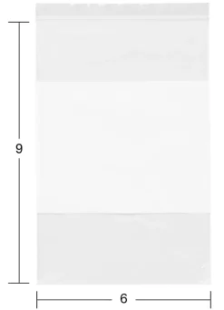 Office DepotĀ® Brand Reclosable Bags With Write-On Panel, 6" x 9", Box Of 50